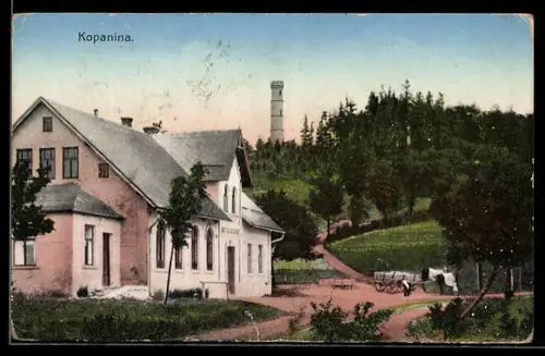 AK Turnau, Kopainberg, Gasthaus und Aussichtsturm