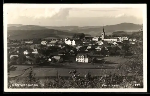 AK Bergreichenstein, Ortsansicht aus der Vogelschau