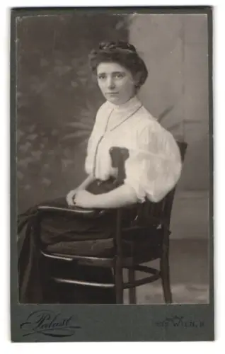 Fotografie Palast, Wien, An der Marienbrücke, Porträt einer eleganten Dame