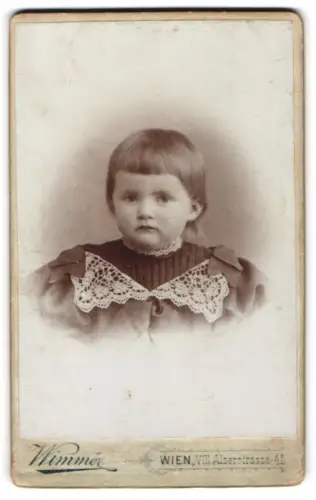 Fotografie Wimmer, Wien, Alserstrasse 43, Porträt eines kleinen Kindes