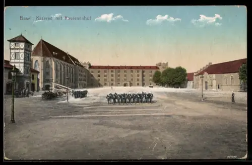 AK Basel, Kaserne mit Kasernenhof