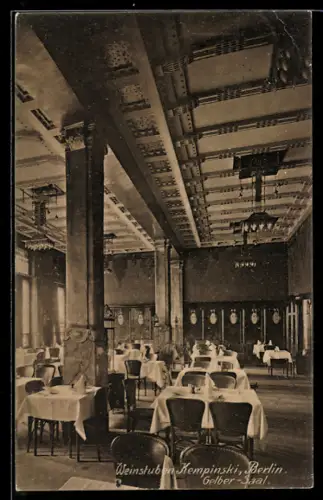 AK Berlin, Gasthaus Weinstuben Kempinski, Gelber Saal
