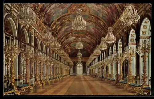 AK Herrenchiemsee, Schloss Herrenchiemsee, Spiegelgalerie