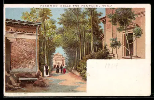 Lithographie Roma, Ricordo delle Tre Fontane