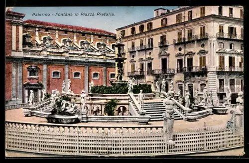 AK Palermo, Fontana in Piazza Pretoria
