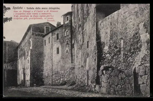 AK Spoleto, Veduta delle mura ciclopiche
