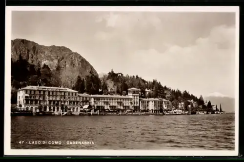 AK Cadenabbia /Lago di Como, Veduta panoramica delle ville lungo la costa