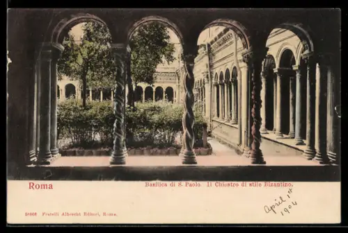 AK Roma, Basilica di S. Paolo, Il Chiostro di stile Bizantino