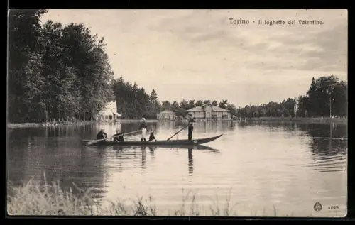 AK Torino, Il laghetto del Valentino con barca e rematori