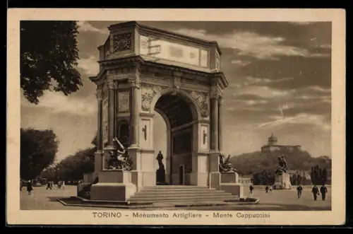 AK Torino, Monumento Artigliere, Monte Cappuccini