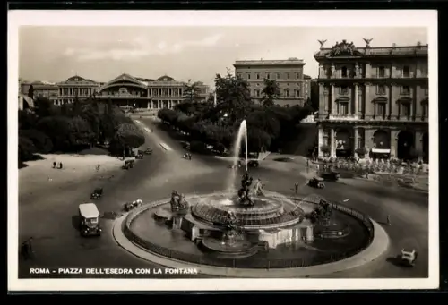 AK Roma, Piazza dell`Esedra con la fontana