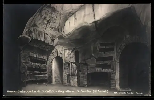 AK Roma, Catacombe di S. Calisto, Cappella di S. Cecilia (III Secolo)