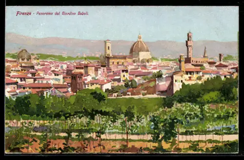 AK Firenze, Panorama dal Giardino Boboli