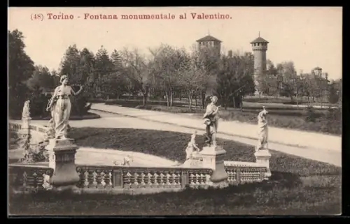 AK Torino, Fontana monumentale al Valentino