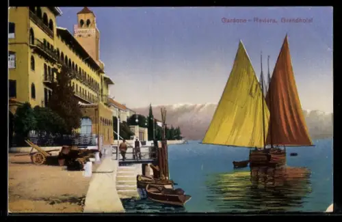 AK Gardone-Riviera, Grandhotel e barche a vela sul lago