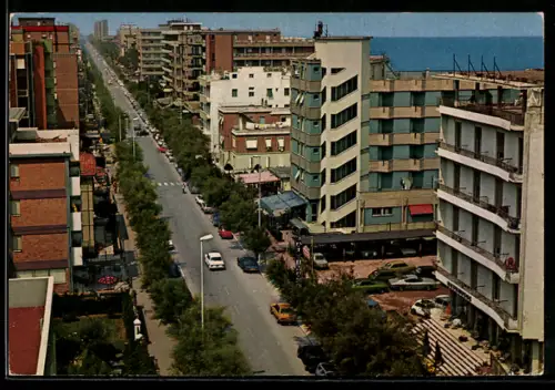 AK Pesaro, Viale Trieste e vista sul mare Adriatico