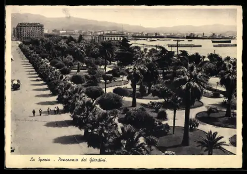 AK La Spezia, Panorama dei Giardini
