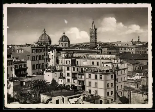 AK Roma, Vista panoramica con cupole e campanile