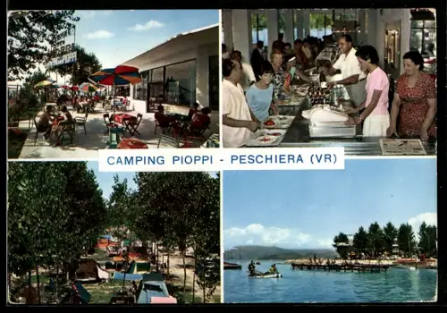 AK Peschiera /Lago di Garda, Camping Pioppi con attività ricreative e vista sul lago