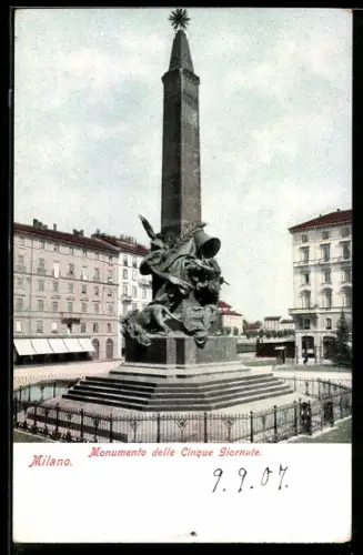 AK Milano, Monumento delle Cinque Giornate