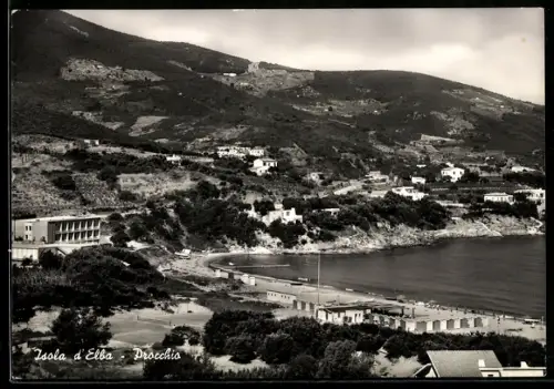 AK Procchio /Isola d`Elba, Vista panoramica della baia e colline circostanti