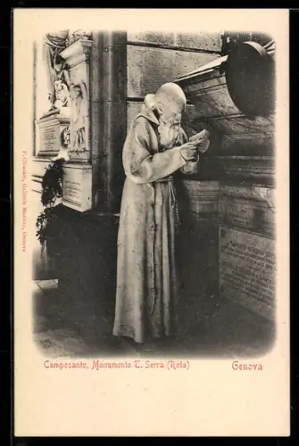 AK Genova, Camposanto, Monumento T. Serra, Rota