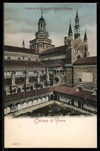 AK Certosa di Pavia, Fianco e Cupola della Chiesa della Certosa di Pavia