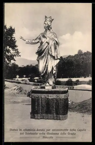 AK Pinerolo, Statua in alluminio dorato per coronamento della Cupola del Santuario della Madonna delle Grazie