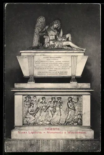 AK Trieste, Museo Lapidario, Monumento a Winckelmann