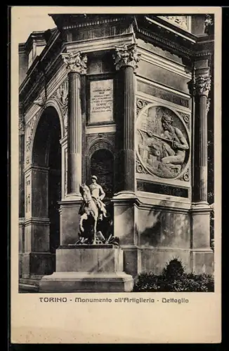AK Torino, Monumento all`Artigleria, Dettaglio