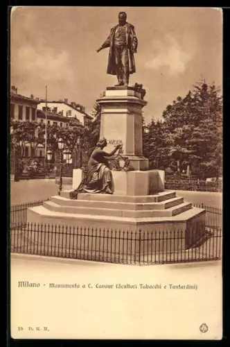 AK Milano, Monumento a C. Cavour