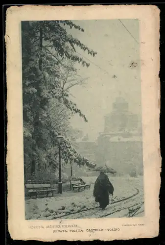 AK Torino, Piazza Castello, Nevata