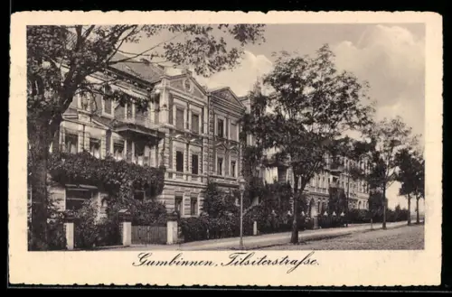 AK Gumbinnen, Wohnhaus in der Tilsiterstrasse