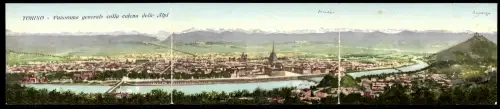 Klapp-AK Torino, Panorama general colla catena delle Alpi