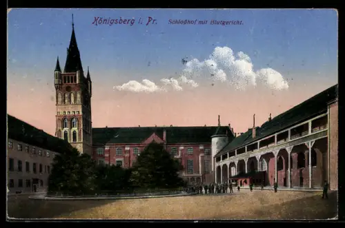 AK Königsberg, Schlosshof mit Blutgericht