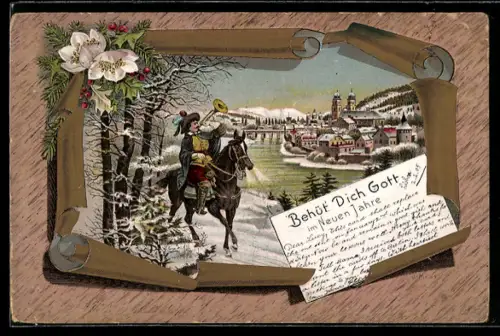 AK Behüt` Dich Gott!, Trompeter von Säckingen bläst in`s Horn