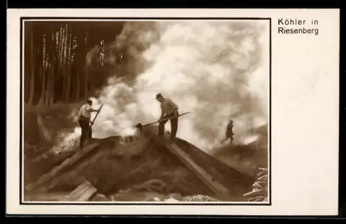 AK Riesenberg, Köhler bei der Arbeit