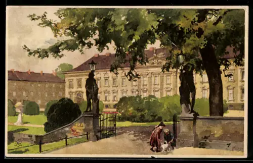 Künstler-AK Heinrich Kley: Berlin-Tiergarten, Schloss Bellevue im Tiergarten