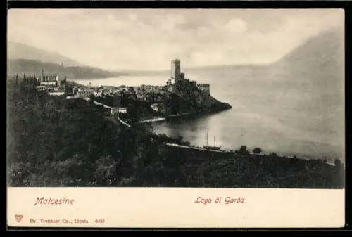 AK Malcesine, Totalansicht am Lago di Garda