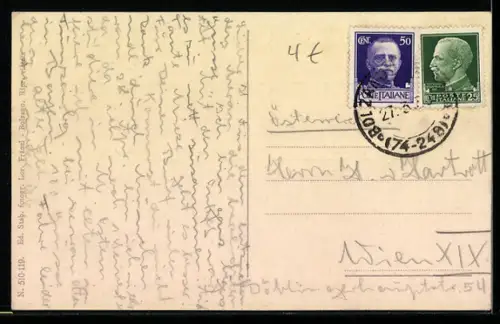 AK Merano, Teilansicht mit Kirche