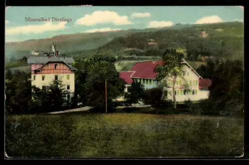 AK Hörbranz, Bad Diezlings, Blick zu den Kurhäusern