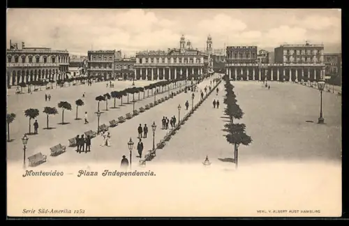 AK Montevideo, Blick auf den Plaza Independencia