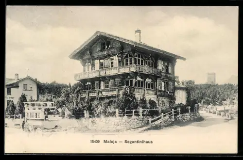 AK Maloja, Blick zum Segantinihaus
