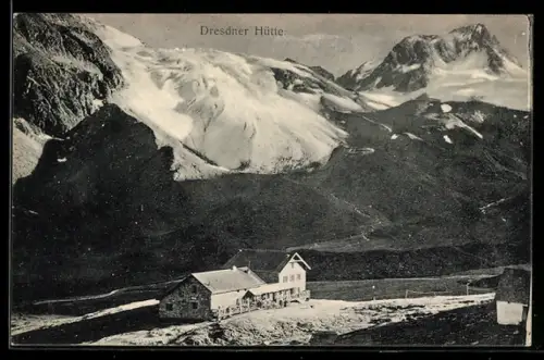 AK Dresdener Hütte im Hochgebirge