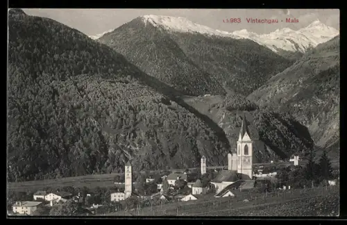 AK Mals, Blick auf den Ort