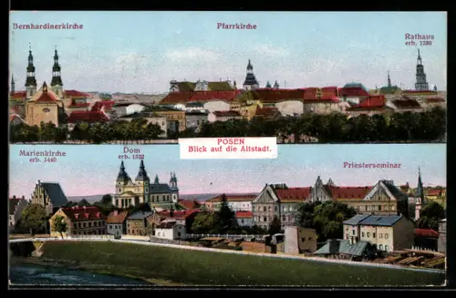 AK Posen / Poznan, Pfarrkirche, Marienkirche, Priesterseminar