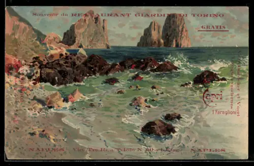 Künstler-AK Capri, Zum Kator Hiddigeigei