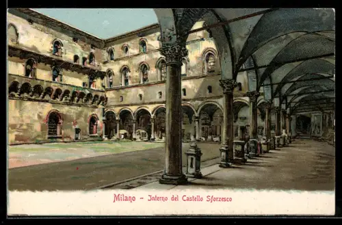 AK Milano, Interno del Castello Sforzesco