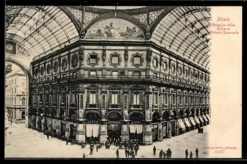 AK Milano, Ottagono della Galleria Vittorio Emanuele