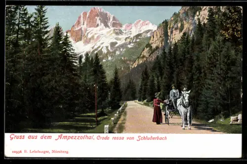 AK Croda rossa, Pfad durch das Ampezzothal